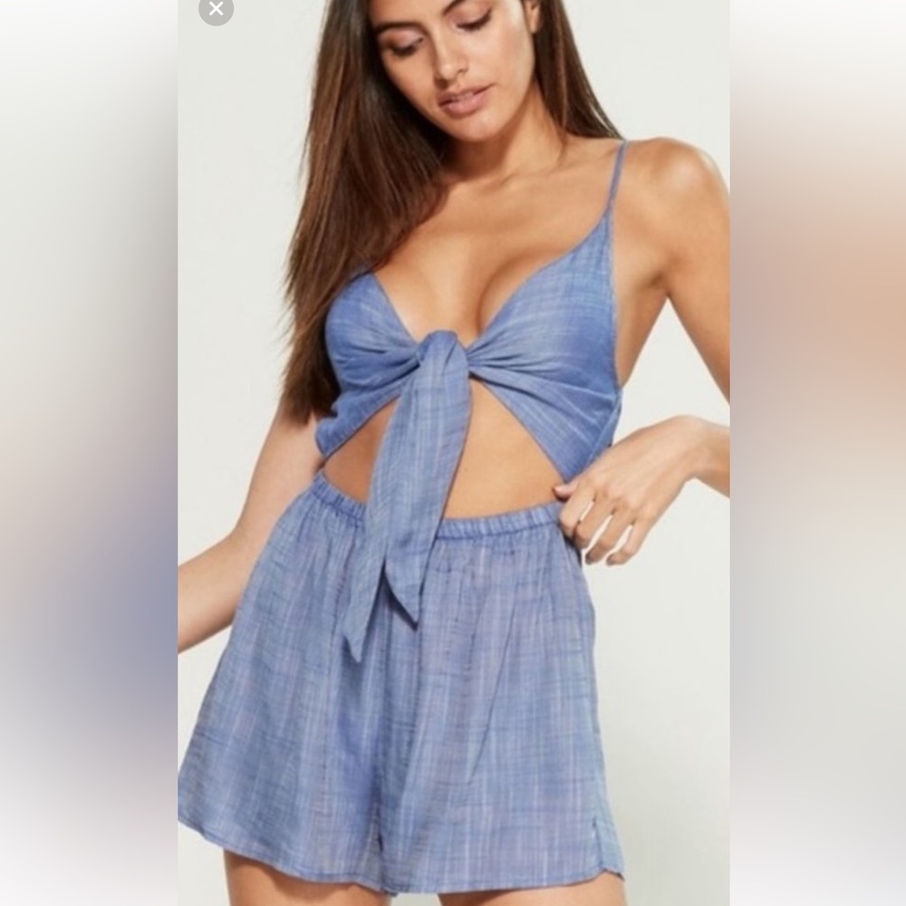 Salt and Jade Tie Front Romper S